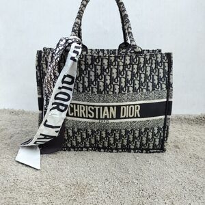 Dior Black and Cream Monogram Tote